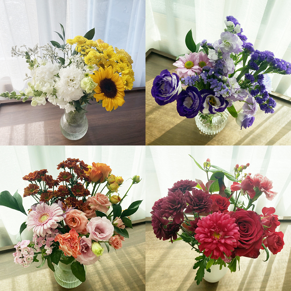 생화 소형 꽃다발 꽃정기구독 색감선택 꽃배송 꽃배달 싼곳 제품 이미지