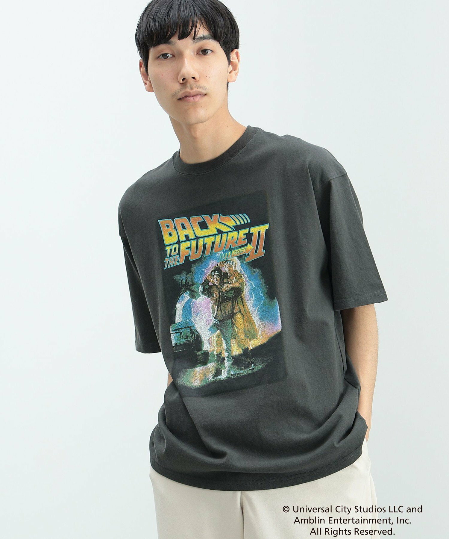 빔즈 하트 BEAMS HEART 백 투 더 퓨처 그래픽 남성 반팔 티셔츠 3컬러 - 상세 이미지 2