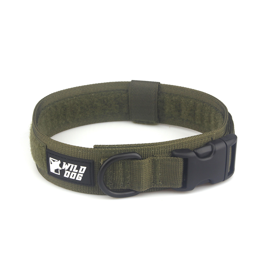 와일드독 커스텀 칼라 강아지목줄 중형견 대형견 카키 S 제품 이미지