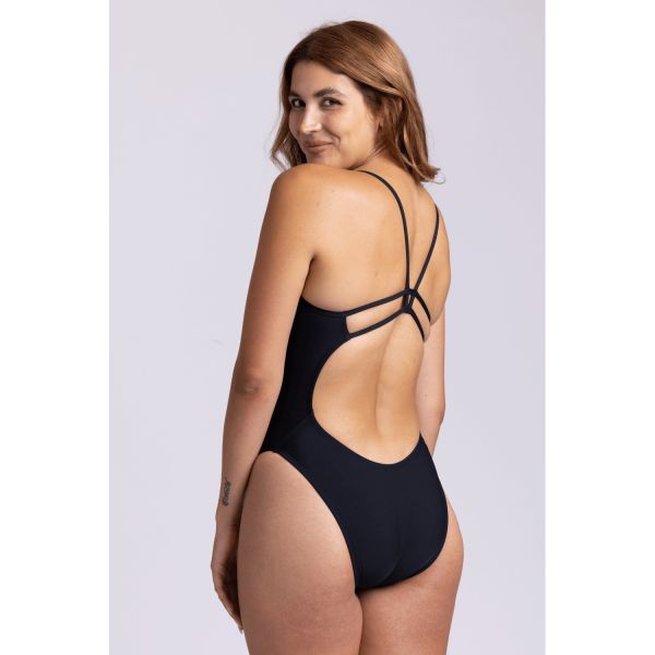 졸린 드류 원피스 수영복 블랙 Jolyn Drew Swim Onesie (solids) - Black - 메인 이미지