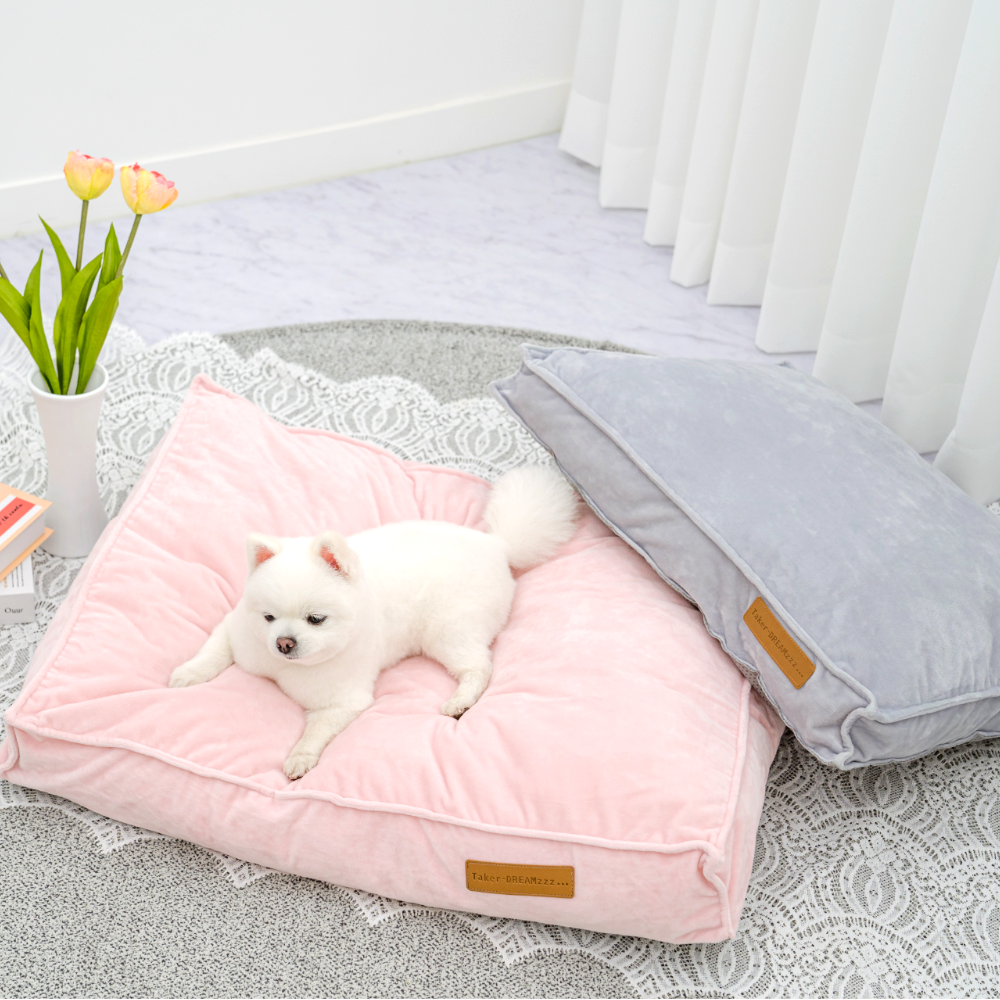 퍼플펫 강아지 방석 고양이 마약 방석 쿠션 커버분리 애견 대형견 쿠션 사각 카스테라 중형 - 상세 이미지 3