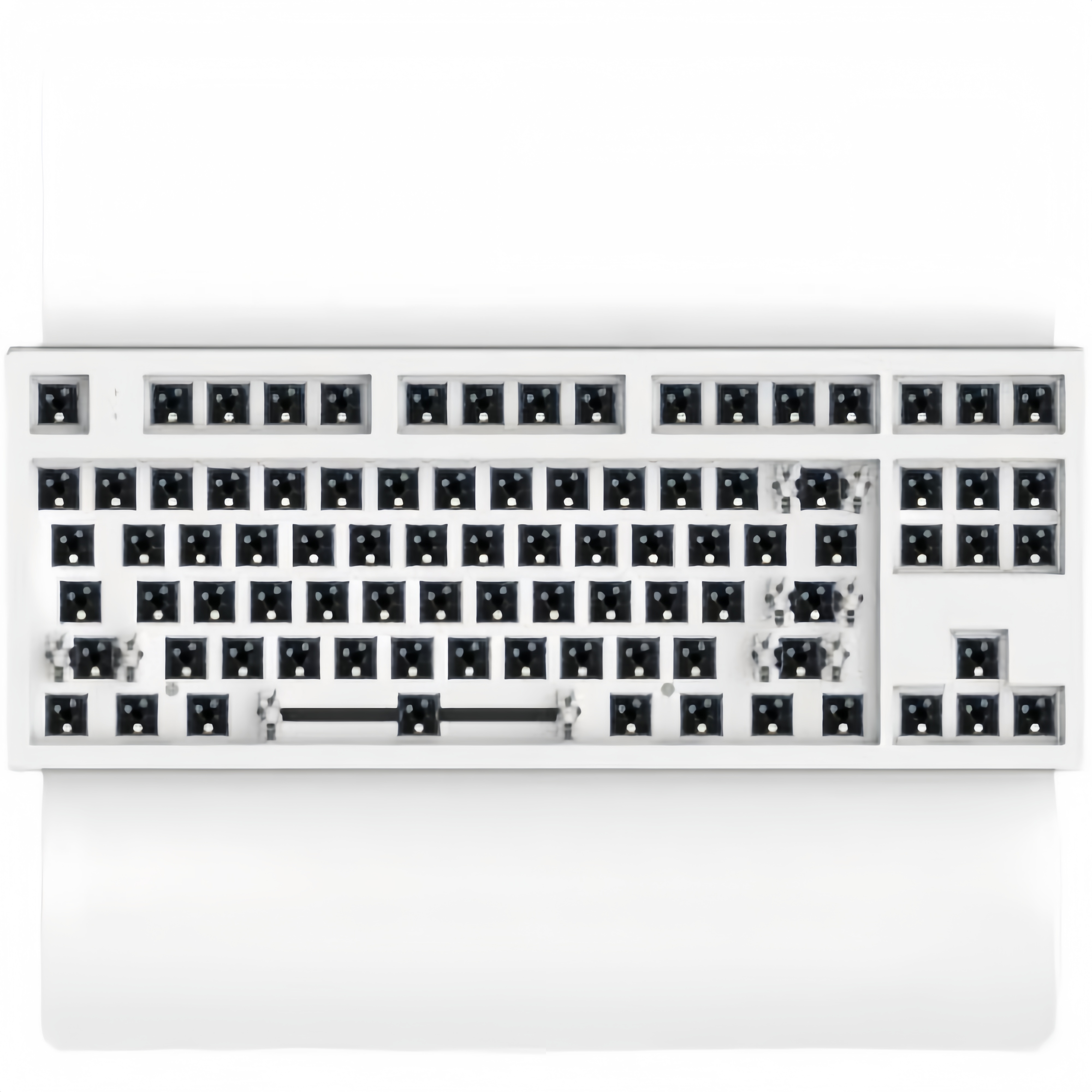 MK870 커스텀 기계식 키보드 키트 87키 Fuling MK870 DIY키보드 베어본 화이트 유선 - 상품 이미지