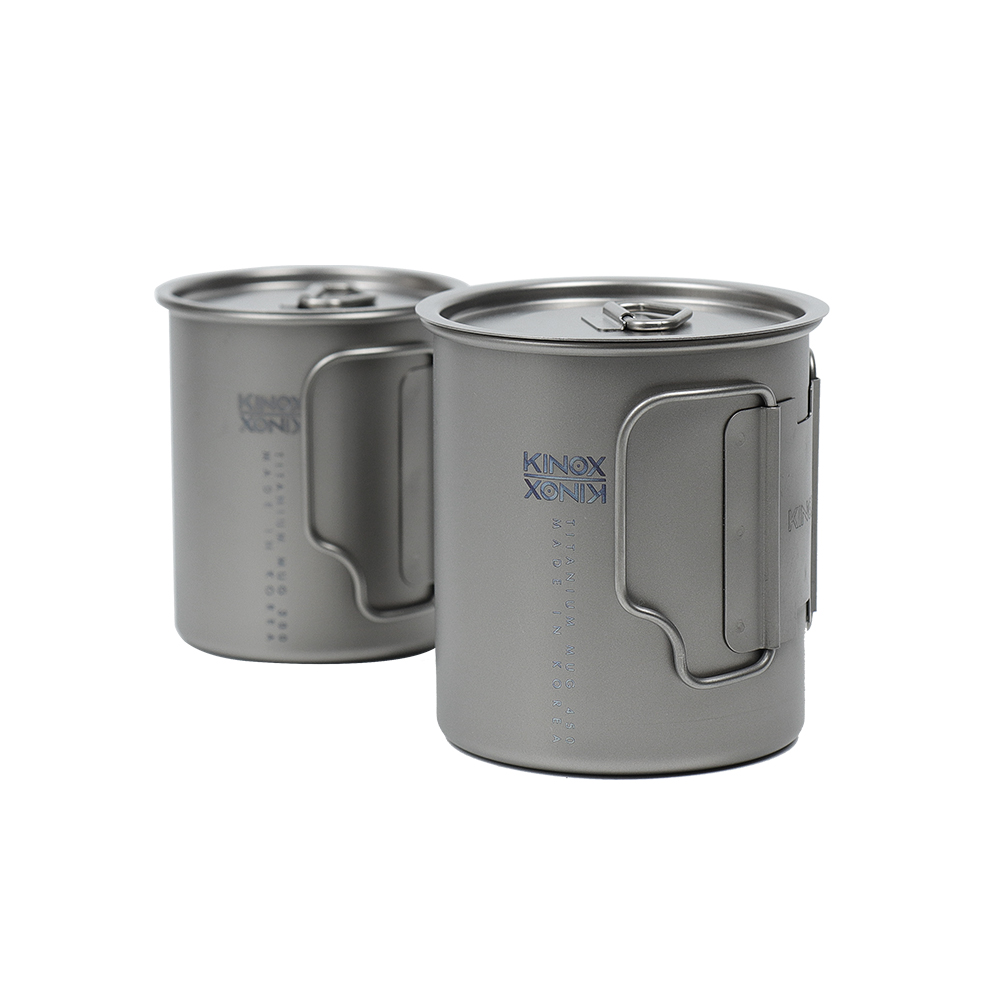 키녹스 티타늄 컵 캠핑 머그 백패킹 300 뚜껑