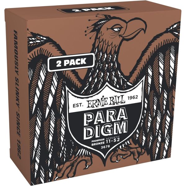 Ernie Ball 어니볼 어니 볼 라이트 패러다임 인광 청동 어쿠스틱 기타 스트링 독점 2팩 11-52 (P03678) : 723몰