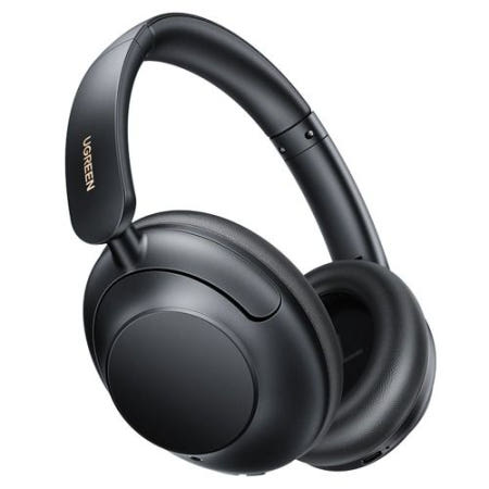 [유그린(UGREEN)]250g 무선 블루투스 해드셋 노이즈캔슬링 43dB 블루투스 5.0 무선 헤드셋 블랙 U-25255