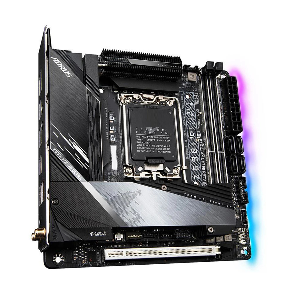 기가 바이트호환 2xDDR4 64GB LGA1700 Z690 미니 ITX 데스크탑 마더보드 Z690I AORUS ULTRA DDR4