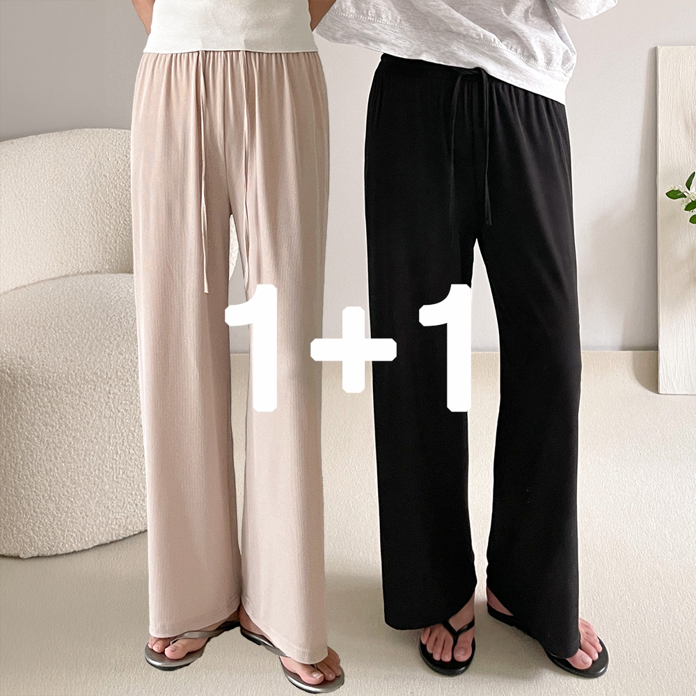 1+1 여자냉장고바지 여성냉장고바지 고무줄바지 - 상품 이미지