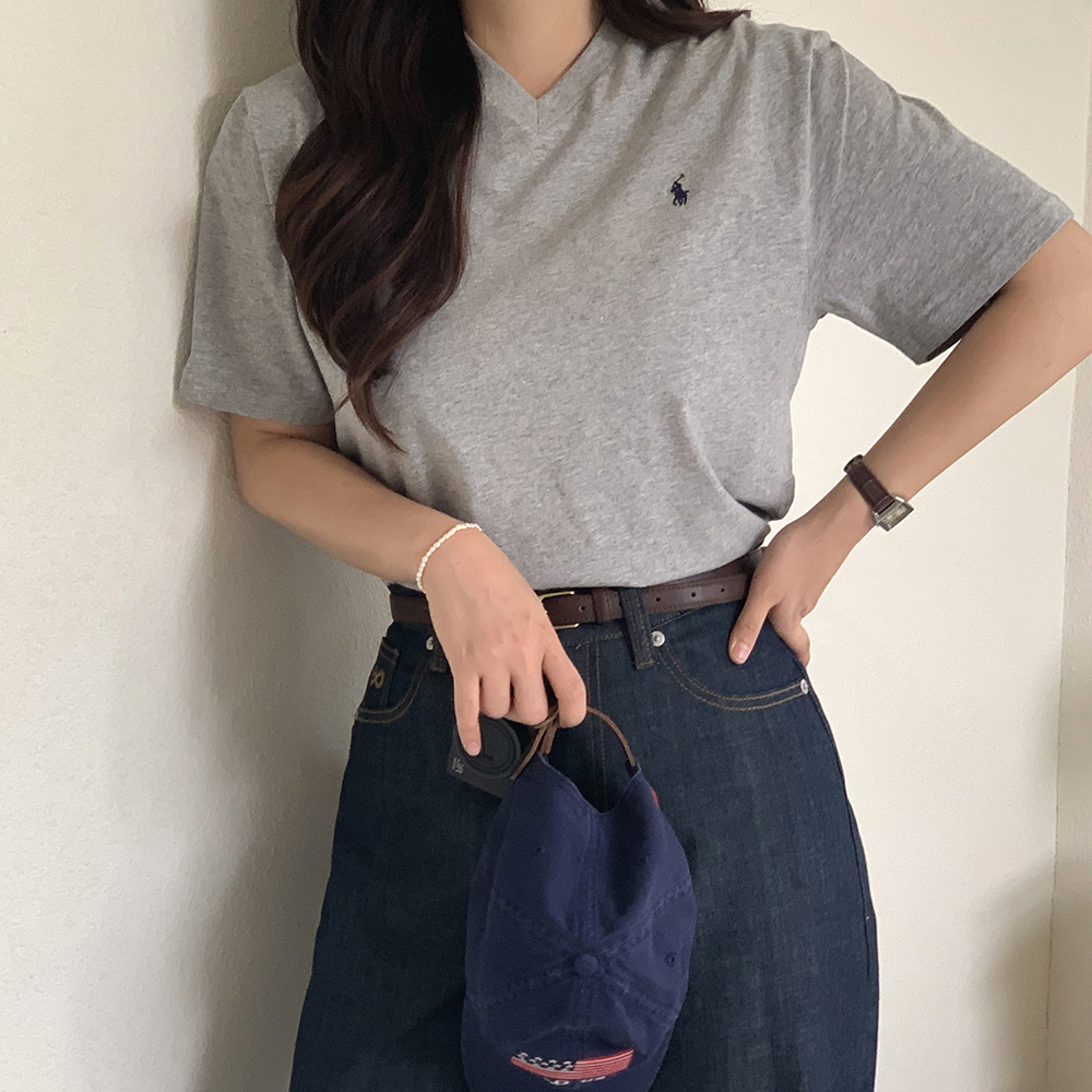 폴로 보이즈 브이넥 반팔 티셔츠 이미지 6