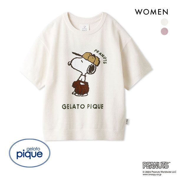 젤라또피케 gelato pique 여성 스누피 자가드 풀오버 티셔츠 PWNT242029 - 상품 이미지