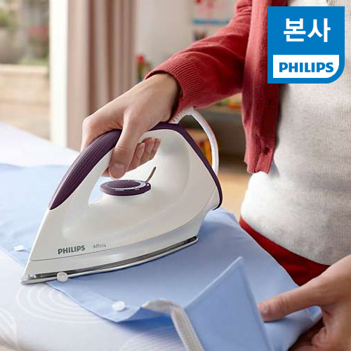 필립스 열판 건식다리미 GC160/22 화이트&퍼플 이미지 2