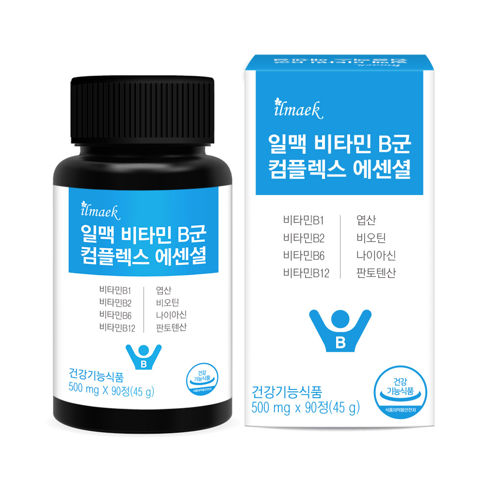 일맥 비타민B군 컴플렉스 에센셜 3개월분 90정 X 1병 - 상품 이미지