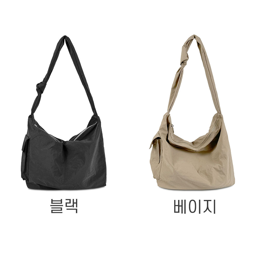 초경량 나일론 숄더백 겸용 크로스백 빅사이즈 캐주얼 바스락 큰 가벼운 경량 크로스 가방 - 상세 이미지 2
