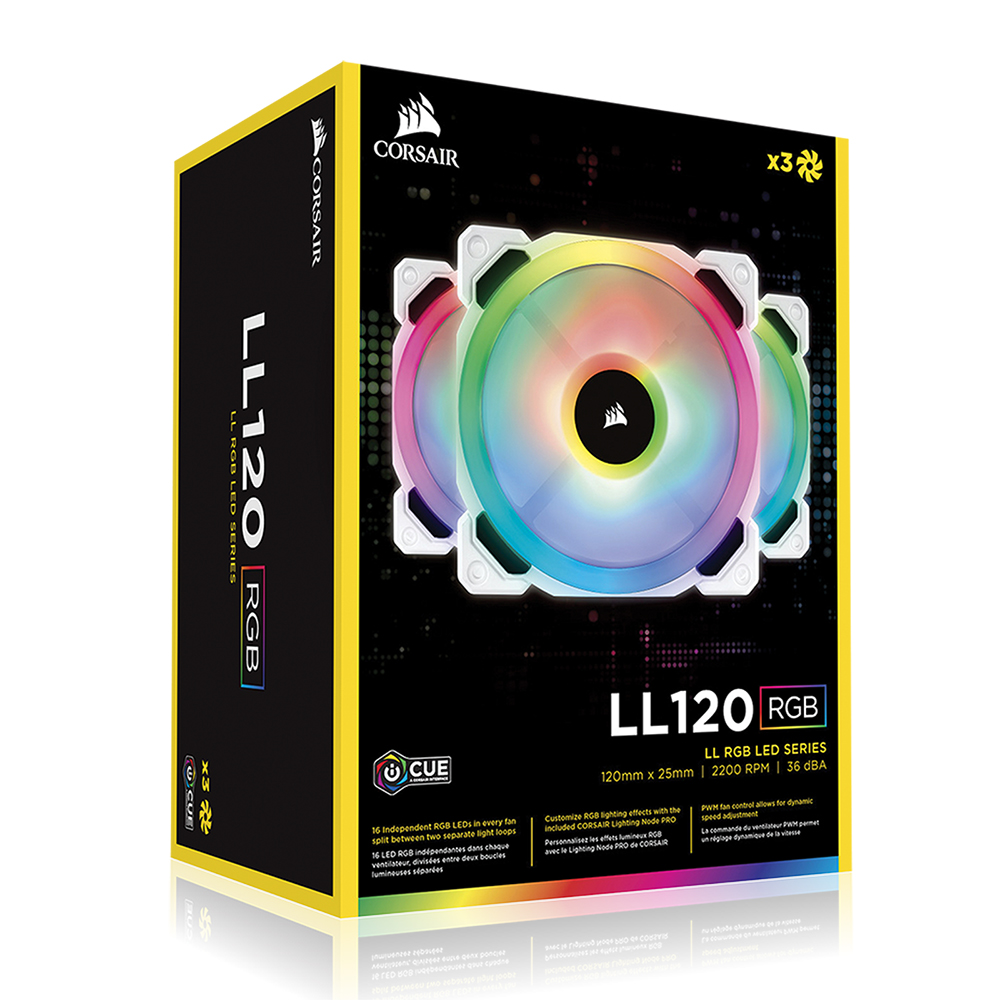 커세어 LL120 DUAL RGB 120mm 시스템 쿨러 화이트 저소음 3Pack Controller Node Pro[0092] - 상세 이미지 4