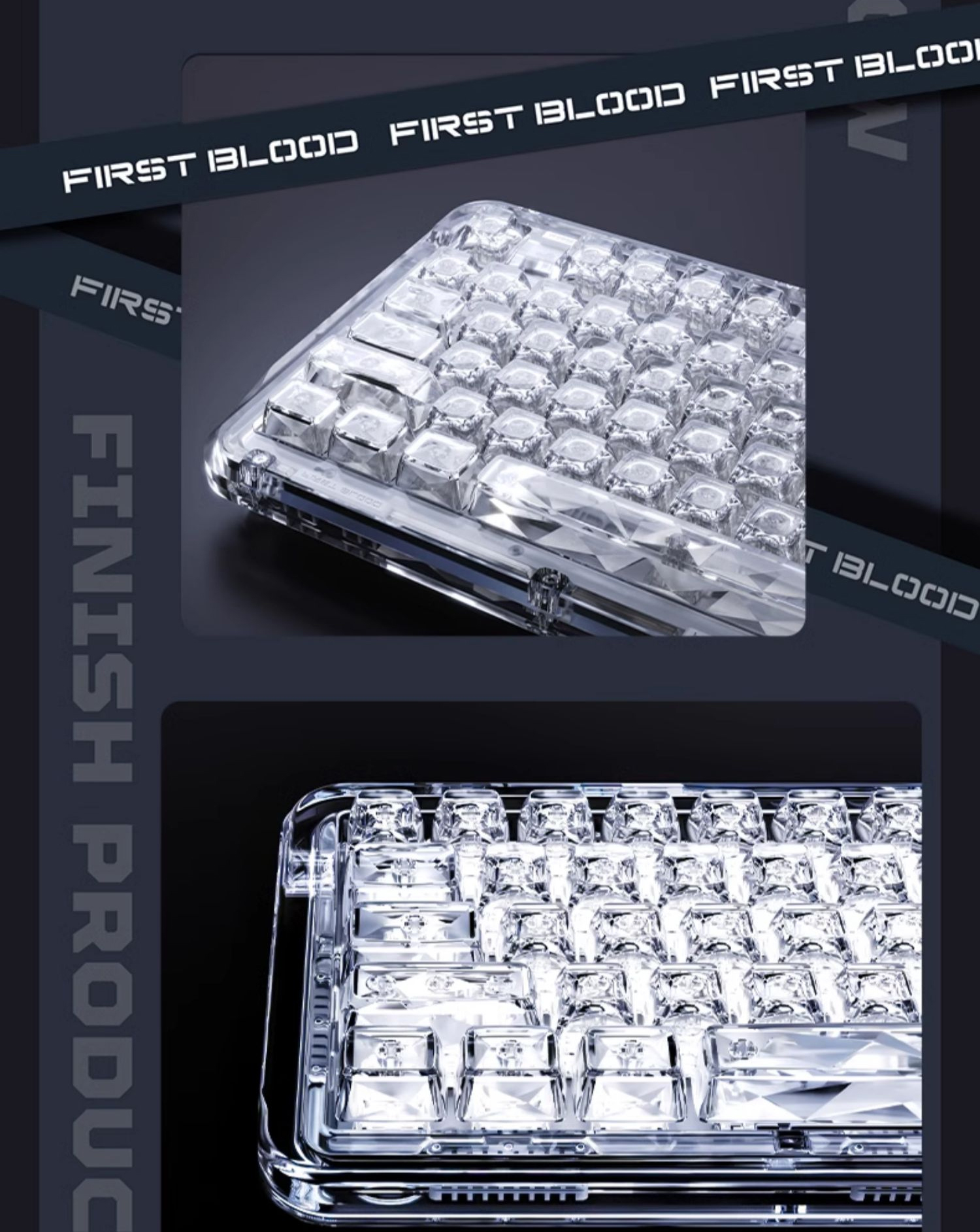 퍼스트블러드 Firstblood FC114 투명키캡 얼음 키캡 기계식 키보드 키캡 - 상품 이미지