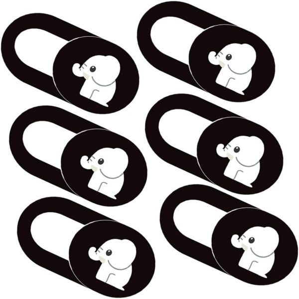 LIFKICH6pcs 카메라 커버 컴퓨터 노트북 동물 웹캠 키보드 글자 스티커 복근 화이트 슬라이드 휴대폰 : 돈비영식