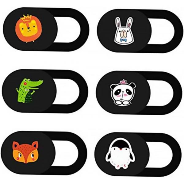 LIFKICH6pcs 프라이버시 커버 슬라이드 머리띠 폼 패딩 케이스 스티커 노트북 웹캠 동물 렌즈 컴퓨터 복근 슬라이더 : 돈비영식