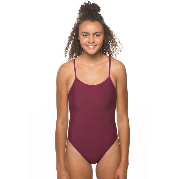 졸린 드류 원피스 수영복 카버넷 Jolyn Drew Swim Onesie (solids) - Cabernet - 메인 이미지