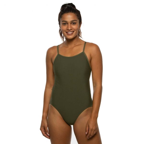 졸린 데본 원피스 수영복 아미 Jolyn Devon Swim Onesie (solids) - Army - 메인 이미지