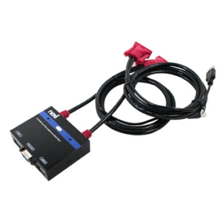 [넥시]2포트 USB일체형 RGB KVM스위치 NX-KVMS318 NX318