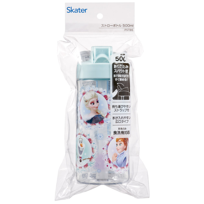 [발주상품 2~4 영업일 후 발송예정] 스케이터 겨울왕국 캐릭터 스트로 보틀 500ml PSTB5 - 주방·식기 - 하카타몰
