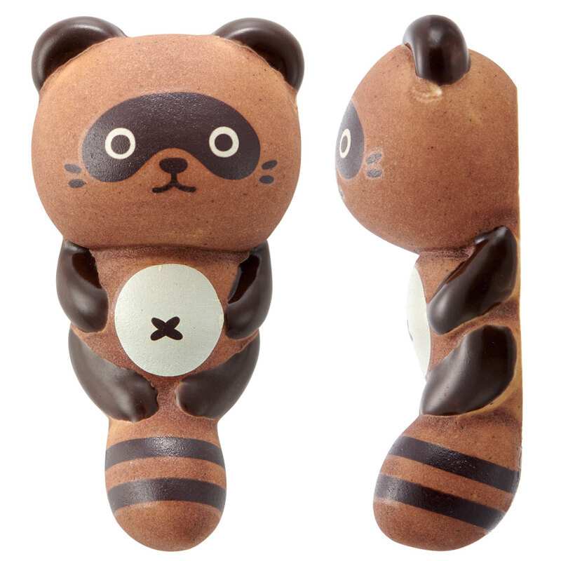 스케이터 너구리 TANUKI 캐릭터 다이컷 도자기 젓가락 받침대 CHO3 - 주방·식기 - 하카타몰