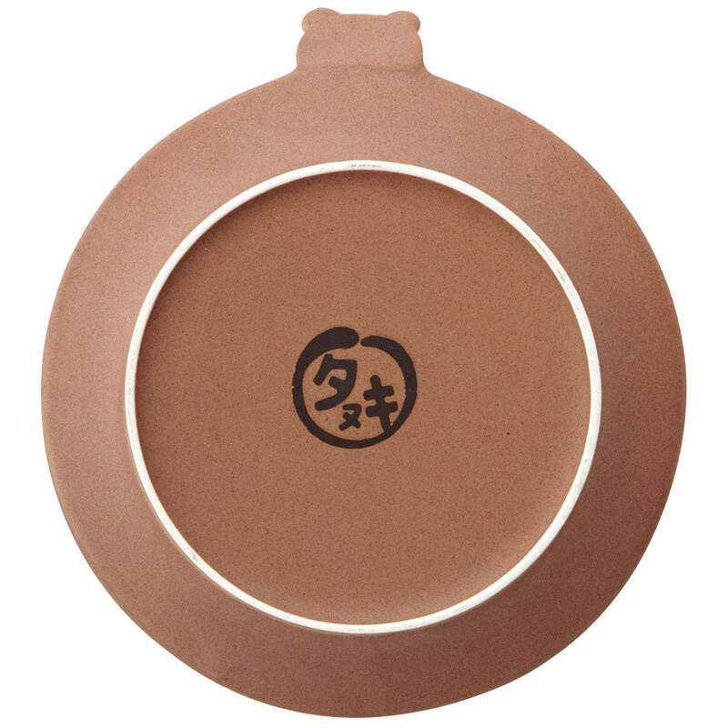 스케이터 너구리 TANUKI 캐릭터 다이컷 도자기 중간 접시 18cm CHPL18D - 주방·식기 - 하카타몰