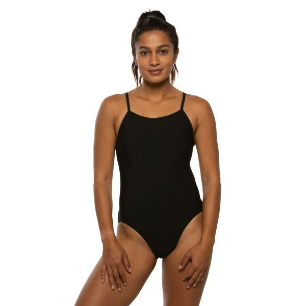 졸린 데본 원피스 수영복 블랙 Jolyn Devon Swim Onesie (solids) - Black - 메인 이미지