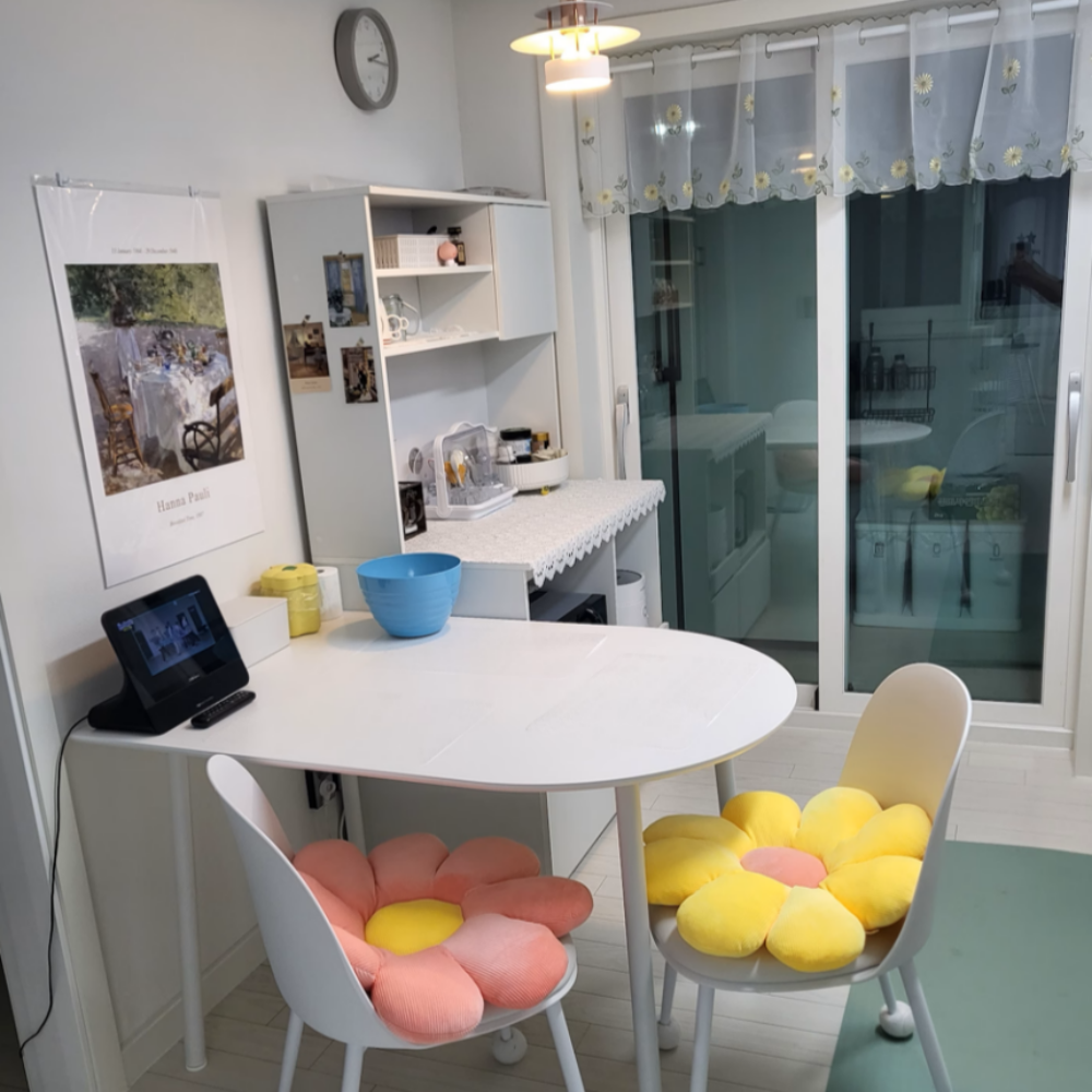 이케아 식탁 원형 테이블 카페 2인용 DOCKSTAR 화이트