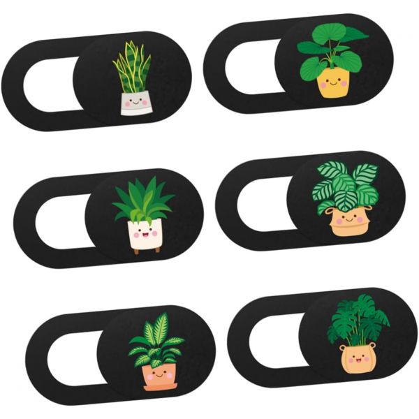 6pcs 컴퓨터 프라이버시용 카메라 커버 노트북 블로커 슬라이딩 웹캠 태블릿 ptables Abs 슬라이더 식물 휴대폰용 슬라이드 : 돈비영식