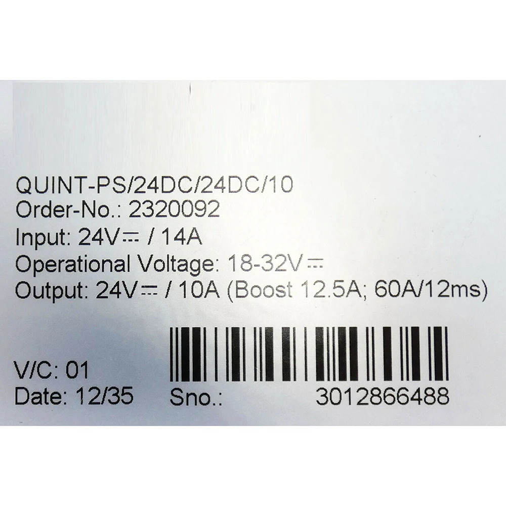 산업제어 신 2320092 Phoenix QUINT POWER DC/DC 컨버터 24VDC/10AQUINT-PS/24DC/24DC/10