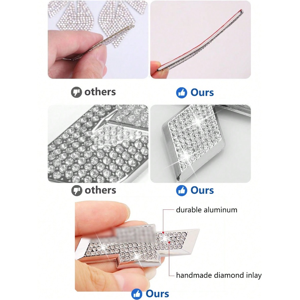 핸들 스티커 글리터 블링 차량용 DIY 인테리어 꾸미기 - 상세 이미지 4