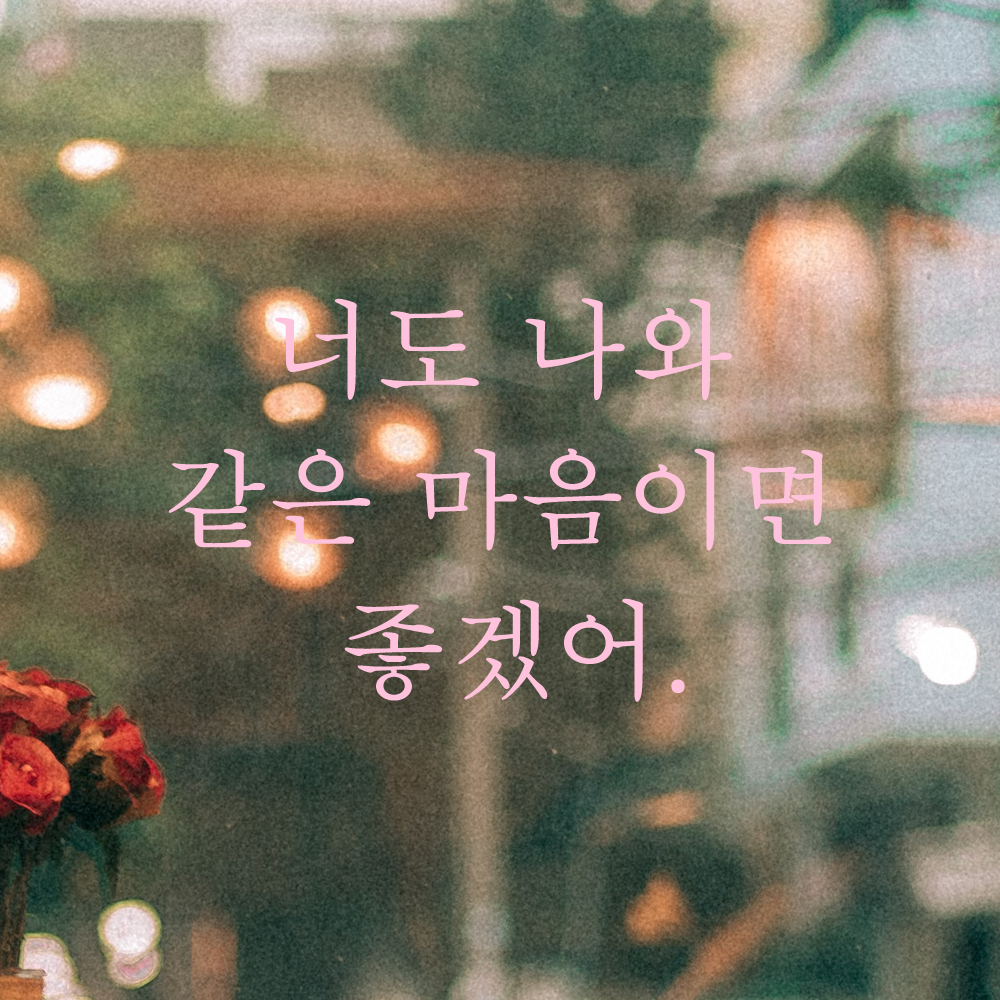 인테리어 포인트 감성 레터링 스티커 너도 나와 같은 마음이면 좋겠어 L-081S검정 - 상세 이미지 4