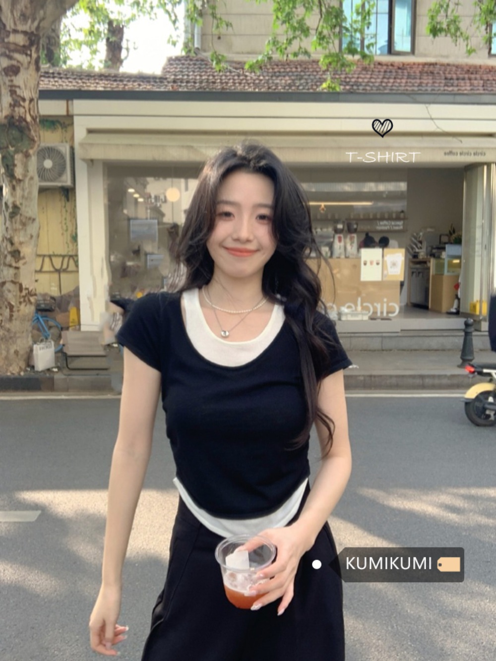 놀면뭐하니 247회 박진주 반팔 티셔츠 레이어드 라운드넥 의상 옷 패션 - 상세 이미지 2