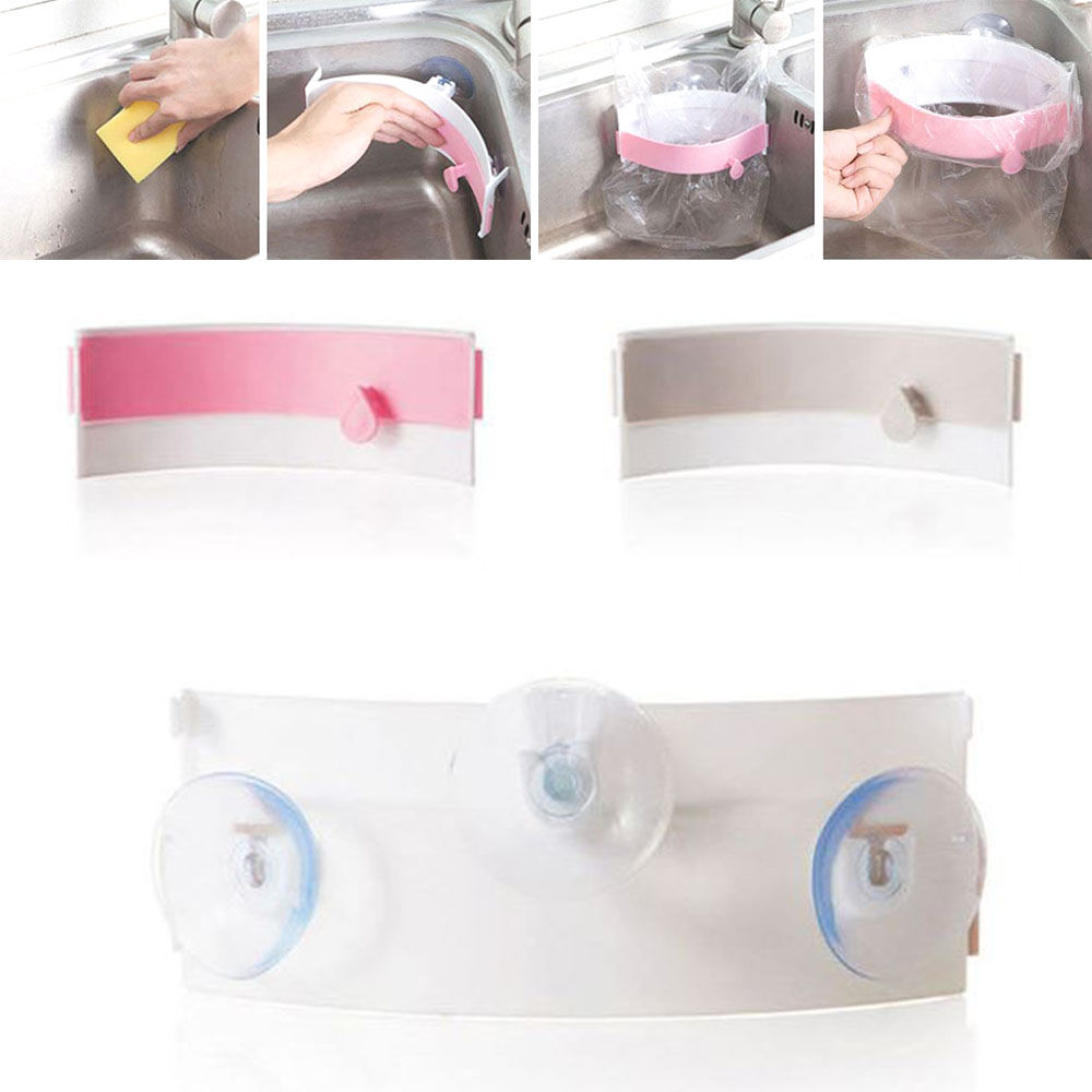 음식물 봉투 거치대 다용도 원터치 주방 싱크대 개폐식 보관용