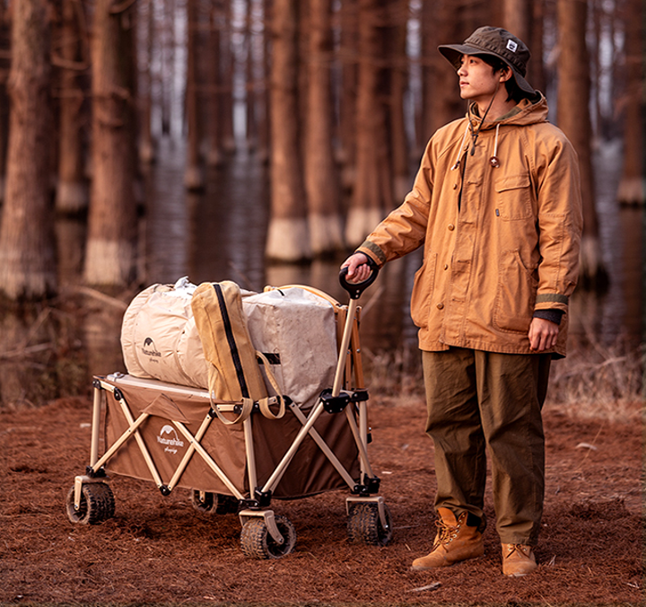 네이처하이크 와이드휠 캠핑웨건 [카키]