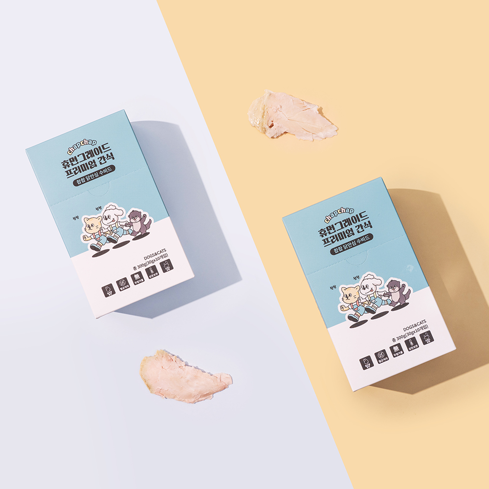 수비드 닭안심 부드러운 촵촵 고양이 강아지 통살 육포 칭찬 보상 훈련 단백질 고급 간식 닭고기, 300g, 1개