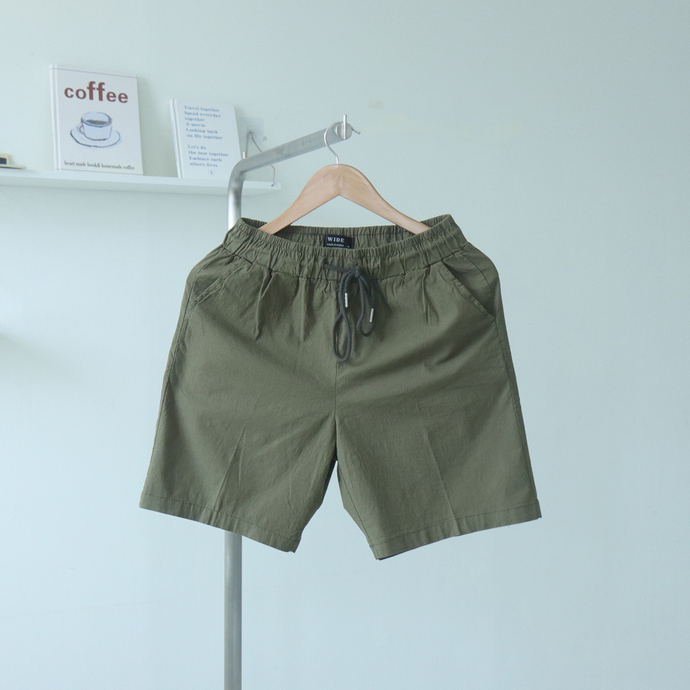 여름 남자 반바지 빅사이즈 린넨 면 5부 밴딩 반바지 - 상세 이미지 2