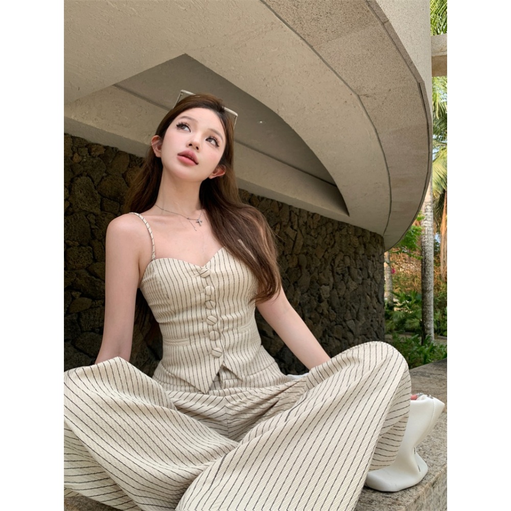 마이네임이즈가브리엘 4회 강민경 투피스 스트라이프 튜브탑 의상 옷 패션 - 상세 이미지 3
