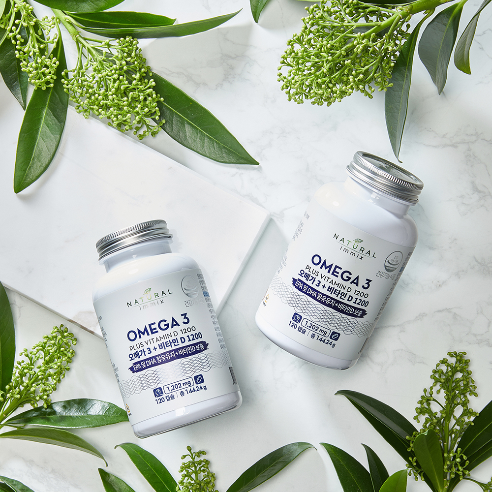 고함량 오메가3 비타민D 1200mg (4개월분) 오메가3 효능 지방산 120캡슐, 3개 - 상세 이미지 4
