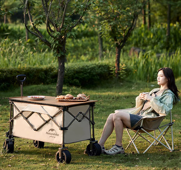 네이처하이크 와이드휠 캠핑웨건 [브라운]