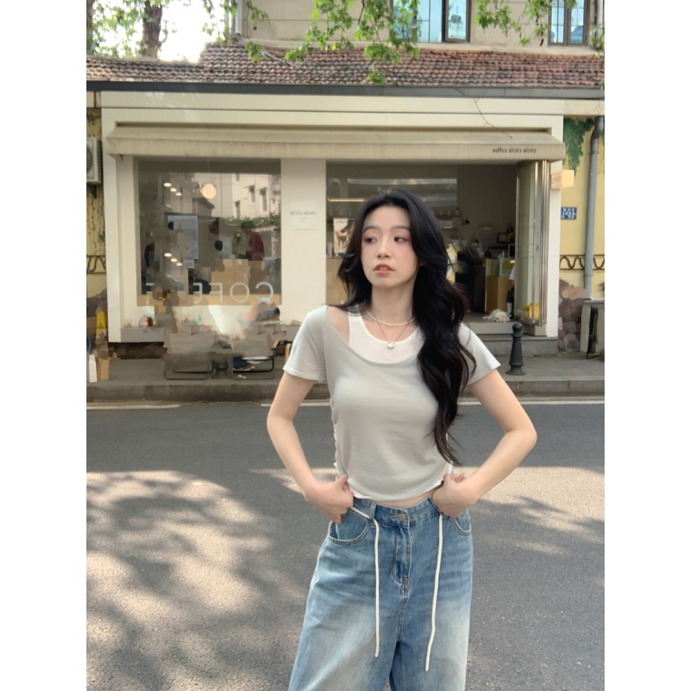 놀면뭐하니 247회 박진주 반팔 티셔츠 레이어드 라운드넥 의상 옷 패션 - 상세 이미지 4