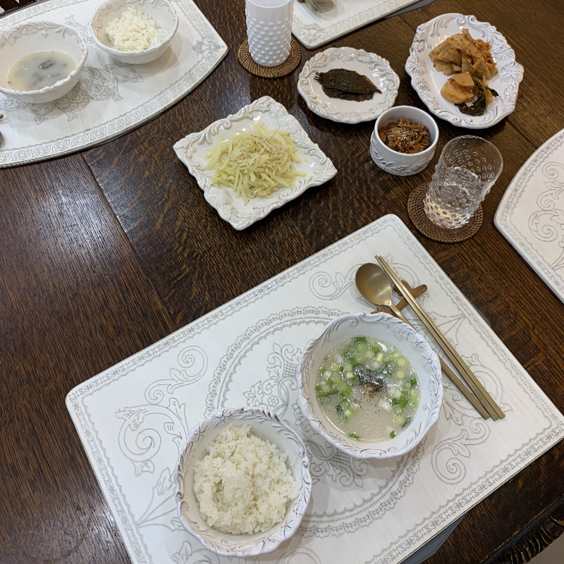 (12p) 엘리오스 마이플라워 B형 한식기 2인 세트 12p 화이트 - 상세 이미지 3