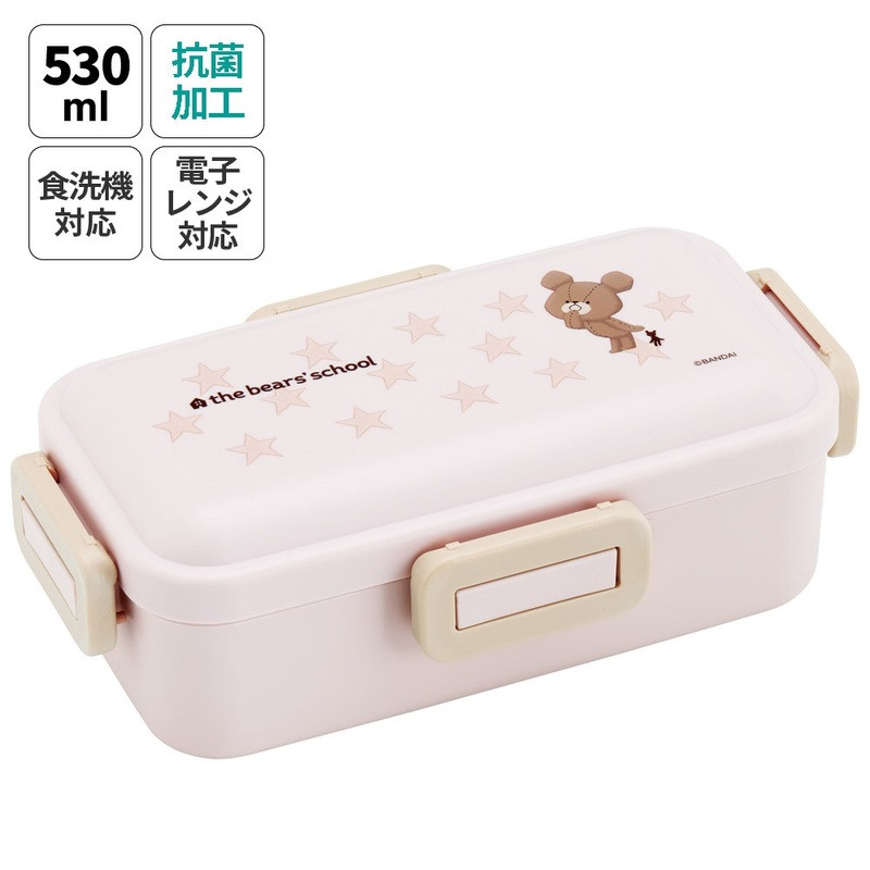 [발주상품 2~4 영업일 후 발송예정] 스케이터 꼬마 곰학교 재키 무드 코코아 캐릭터 항균 4면락 런치박스 도시락 530ml PFLB6AG - 주방·식기 - 하카타몰