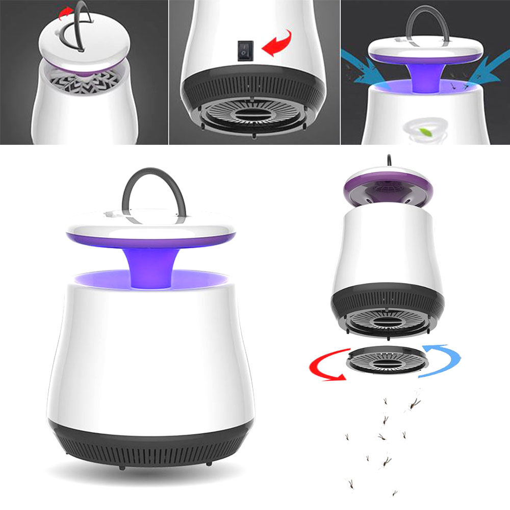 저소음 led 모기트랩 usb 회전식 취침 무드등 자외선 램프 포충기