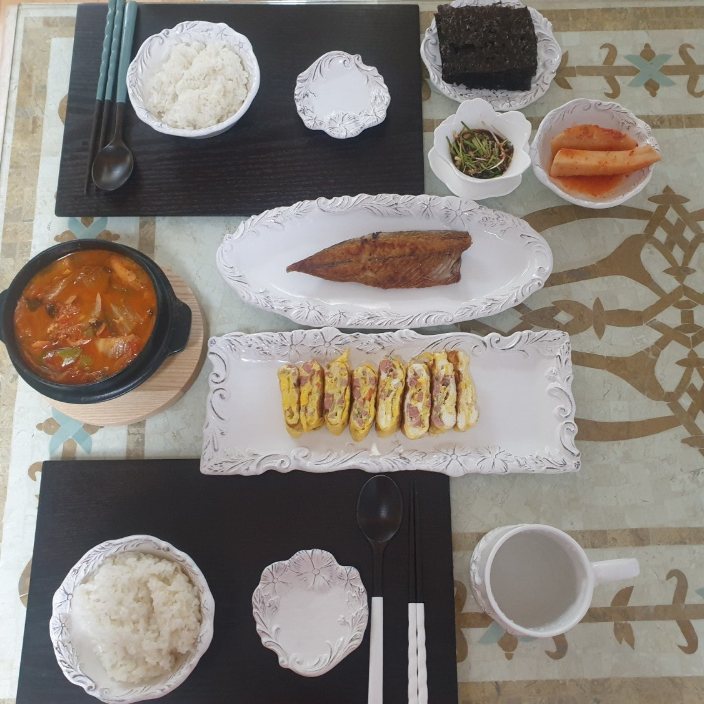 (12p) 엘리오스 마이플라워 B형 한식기 2인 세트 12p 화이트 - 상세 이미지 4