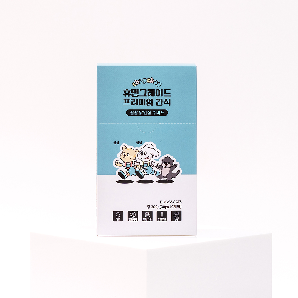 수비드 닭안심 부드러운 촵촵 고양이 강아지 통살 육포 칭찬 보상 훈련 단백질 고급 간식 닭고기, 300g, 1개 - 상세 이미지 4