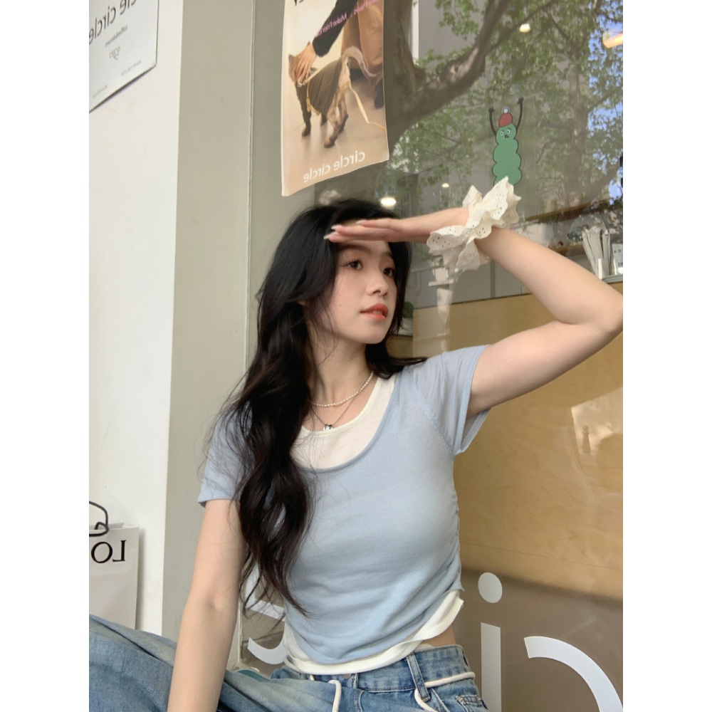 놀면뭐하니 247회 박진주 반팔 티셔츠 레이어드 라운드넥 의상 옷 패션 - 상세 이미지 5