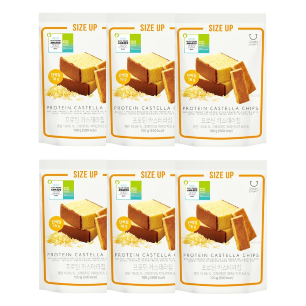 딜라이트 프로젝트 프로틴 카스테라칩 100g 6개 대용량 : DJ산업-
