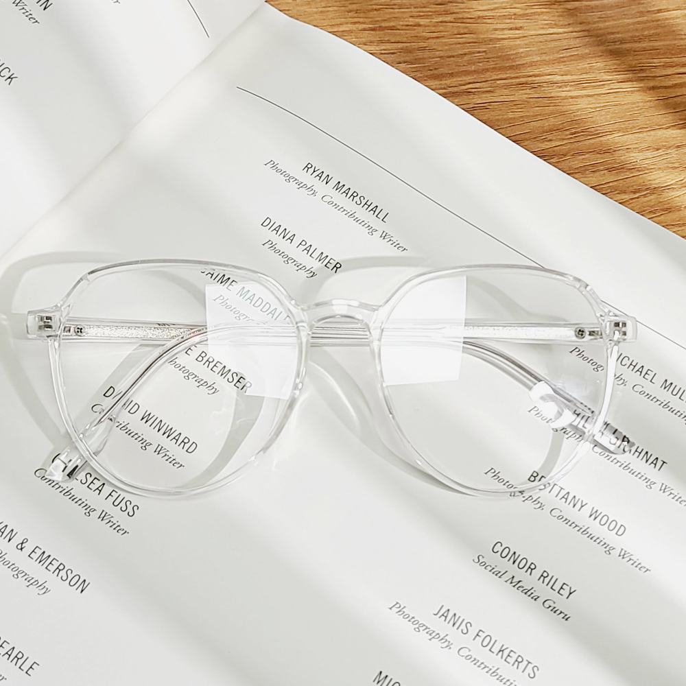 뿔테안경 크리스탈 다각형 빅사이즈 안경테