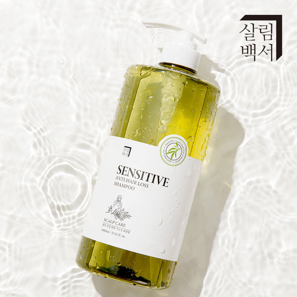 1+1 살림백서 센스티브 탈모 샴푸 1000ml 남자 여자 두피 비듬
